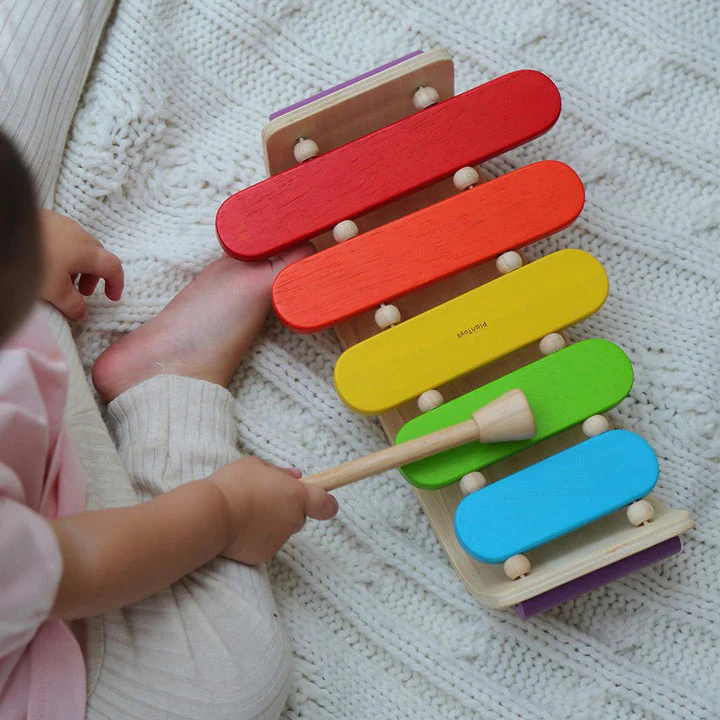 Oval Wooden Xylophone by Plan Toys - Image 2