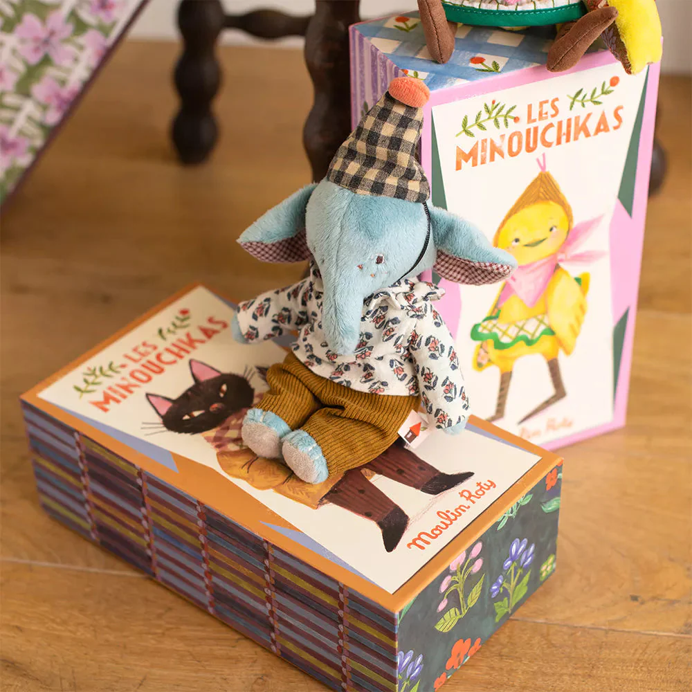 Pablo the Elephant (The Minouchkas) Stuffed Toy by Moulin Roty - Image 2