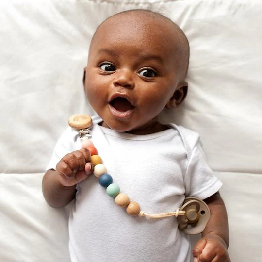 Pacifier Clip - Rainbow by Chelsea and Marbles - Image 3