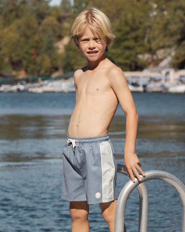 Paneled Boardshort - Marine by Rylee + Cru - Image 2