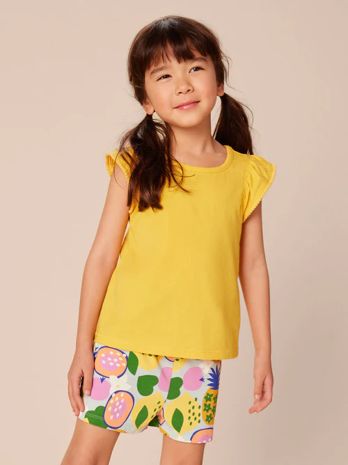 Paperbag High-Waist Shorts - Tropical Fruits by Tea Collection FINAL SALE - Image 3
