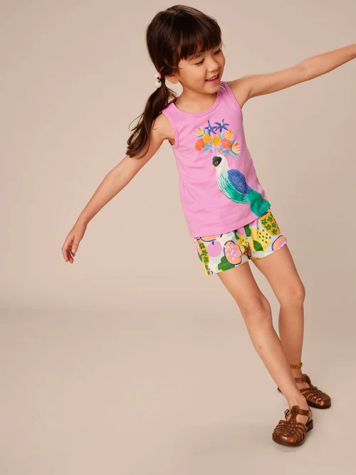Paperbag High-Waist Shorts - Tropical Fruits by Tea Collection FINAL SALE - Image 4