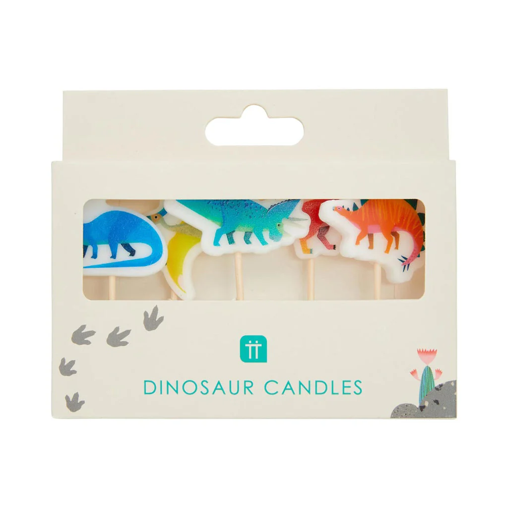 Party Dinosaur Birthday Candles 5 Pack by Talking Tables - Image 3