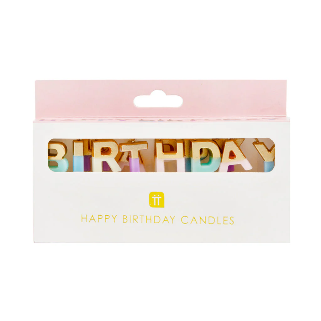 Pastel Color Happy Birthday Candles by Talking Tables - Image 2