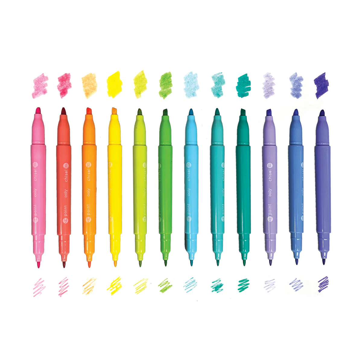 Pastel Hues Dual Tip Markers - Set of 12 by OOLY - Image 3