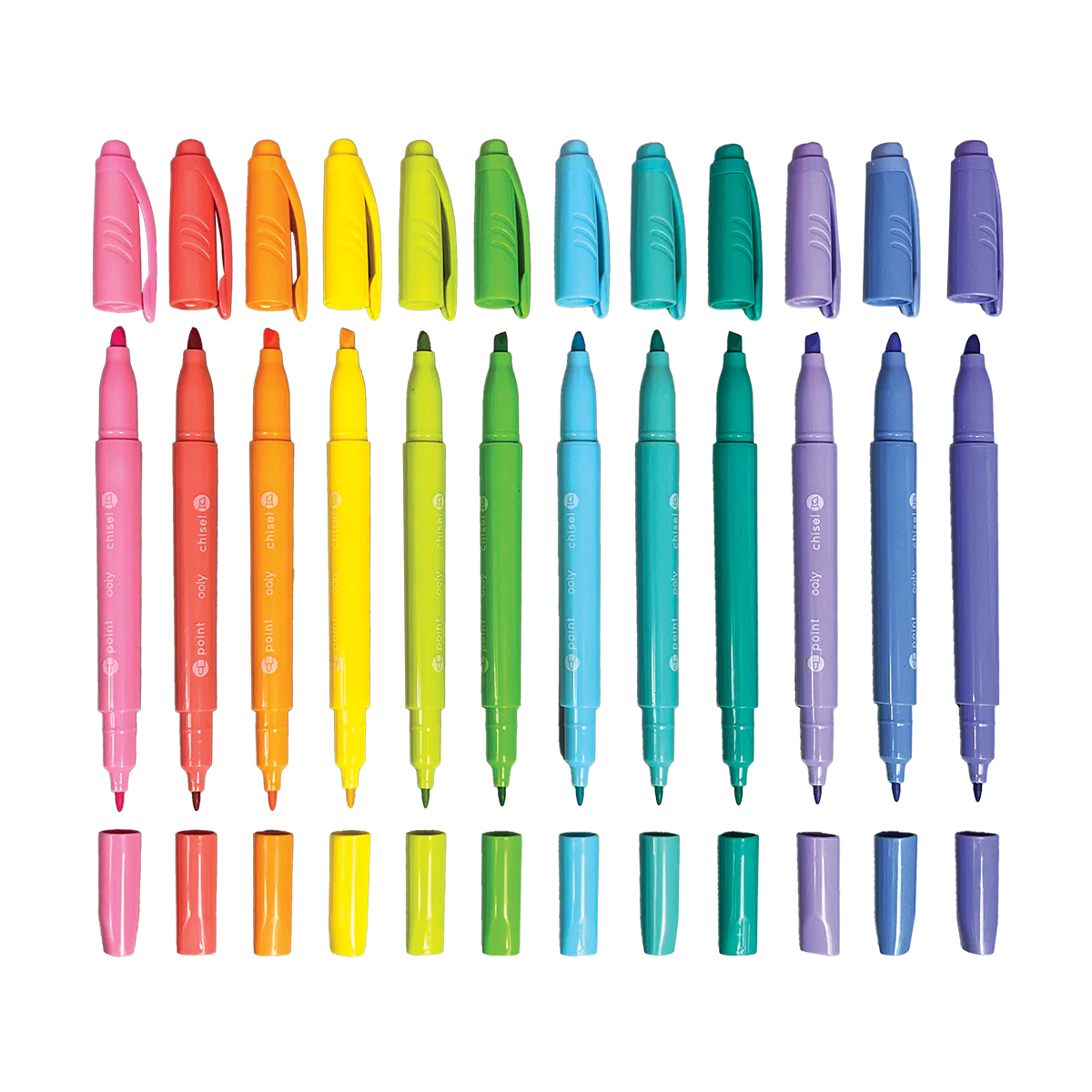 Pastel Hues Dual Tip Markers - Set of 12 by OOLY - Image 4