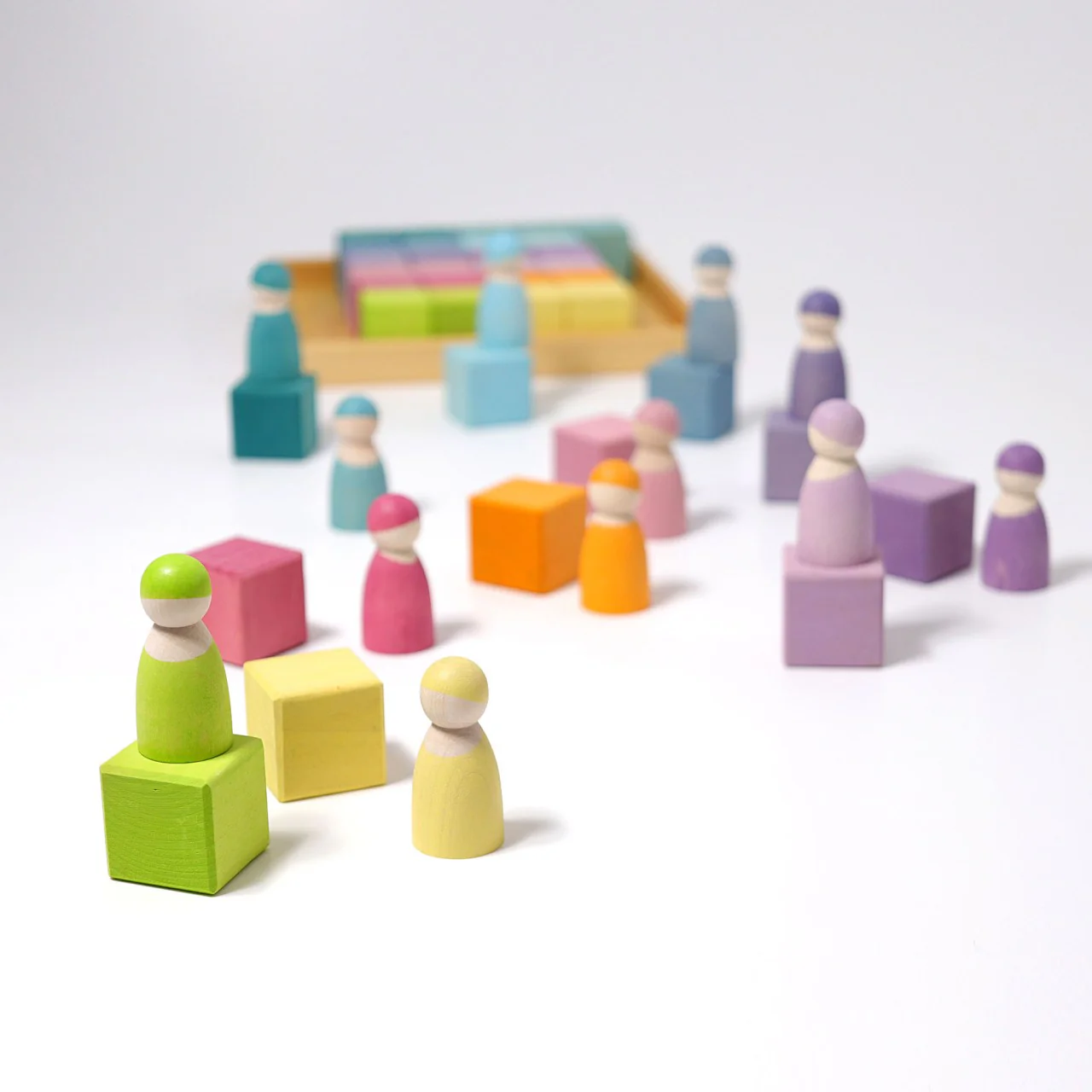 Pastel Mosaic Wooden Blocks by Grimm's - Image 5