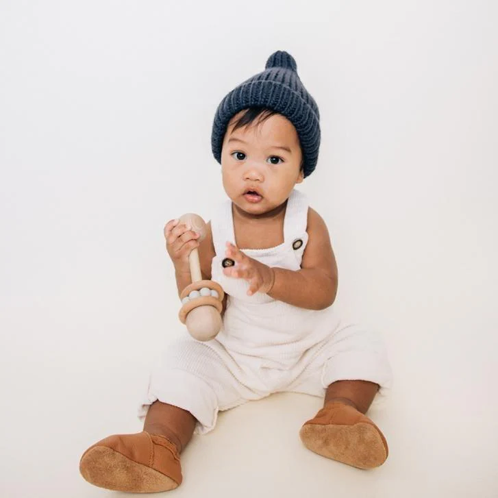 Peak Knit Beanie Hat - Indigo by Huggalugs - Image 2