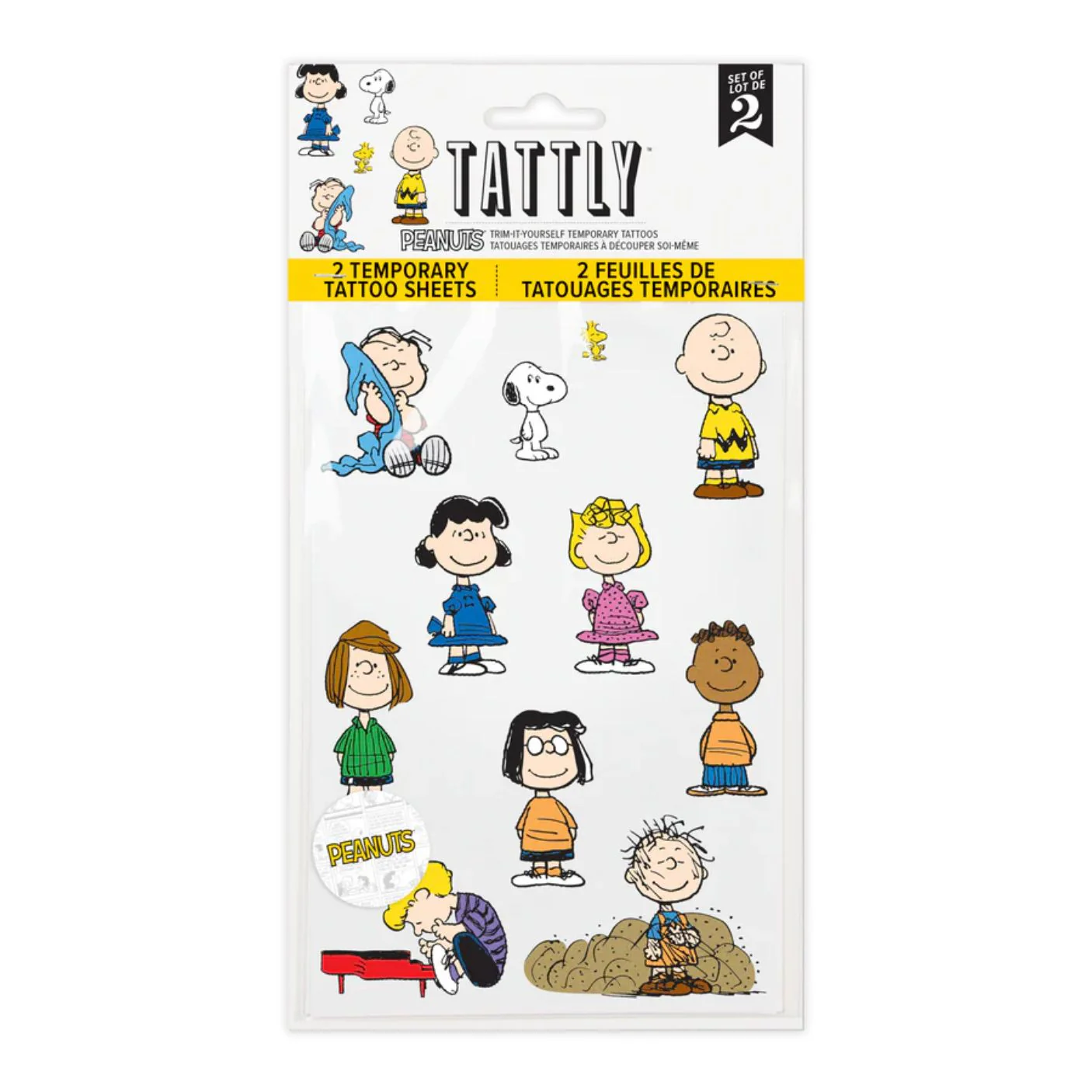 Peanuts Classic Character Tattoo Sheet - Set of 2 by Tattly
