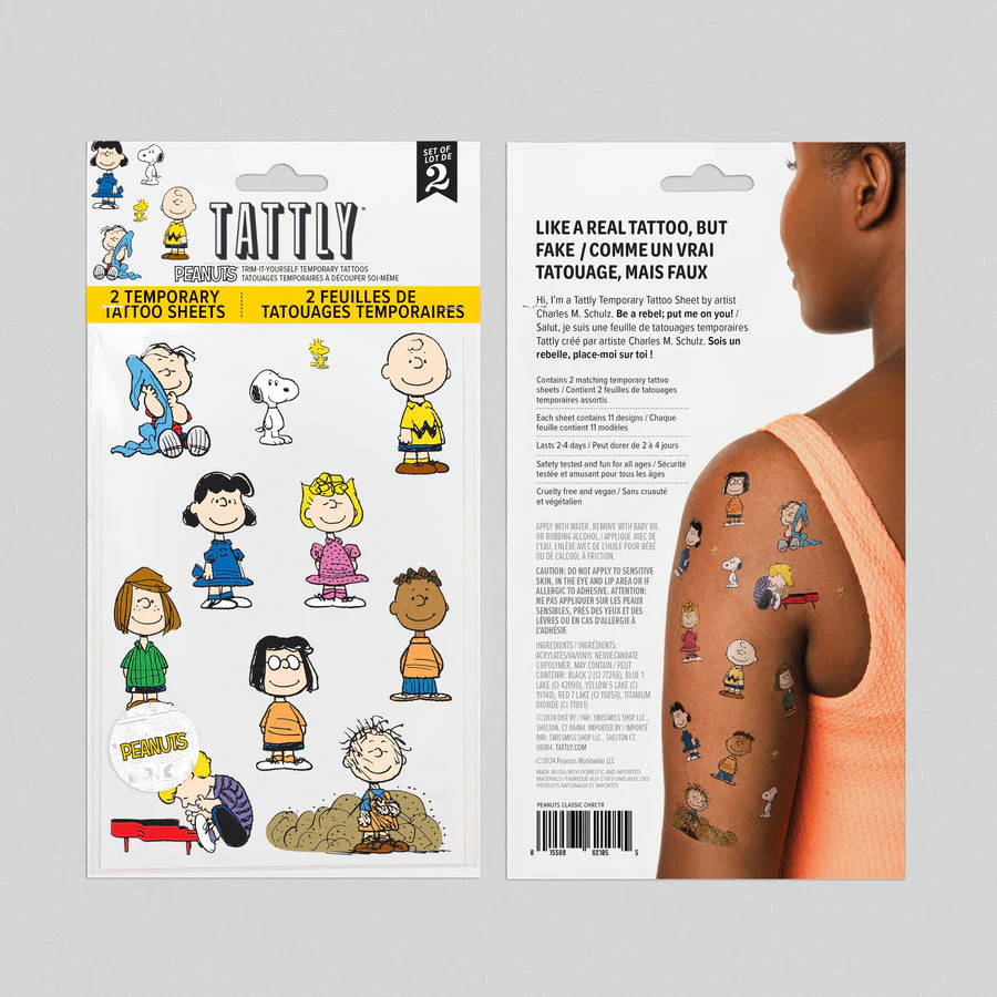 Peanuts Classic Character Tattoo Sheet - Set of 2 by Tattly - Image 6