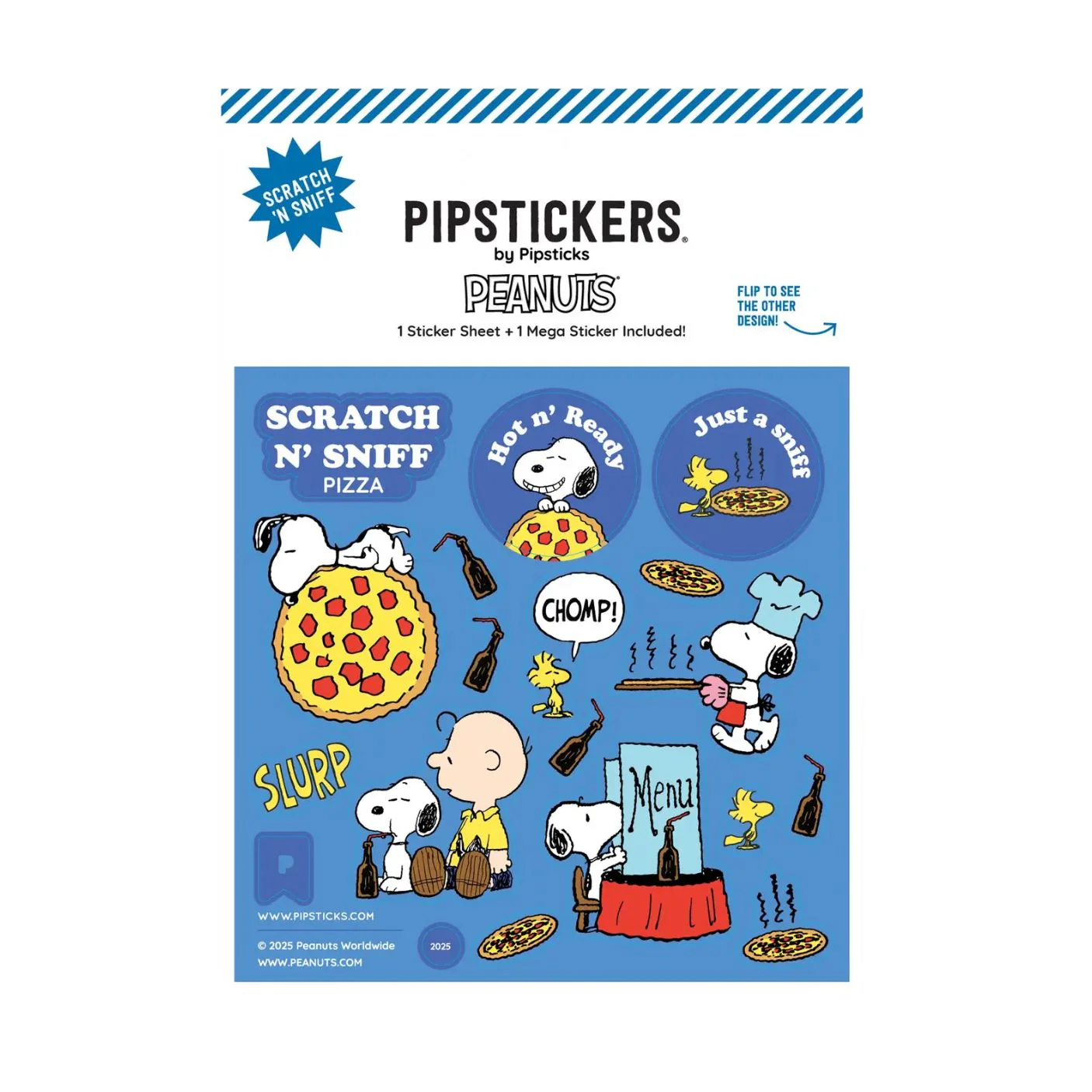 Peanuts Hot Pizza Scratch 'n Sniff Stickers by Pipsticks
