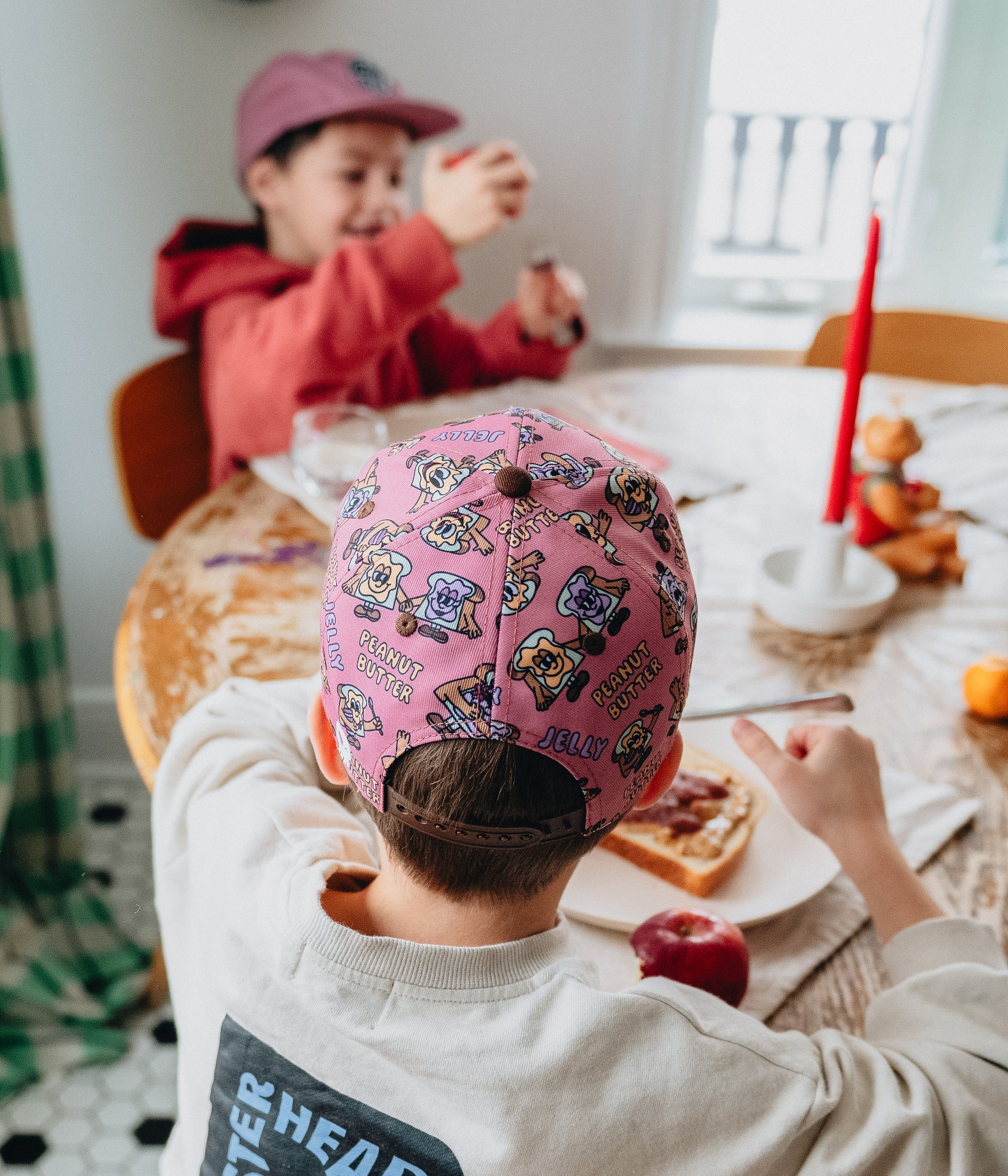 Peanutty & Jelly Joy Snapback - Wild Rose by Headster Kids - Image 4