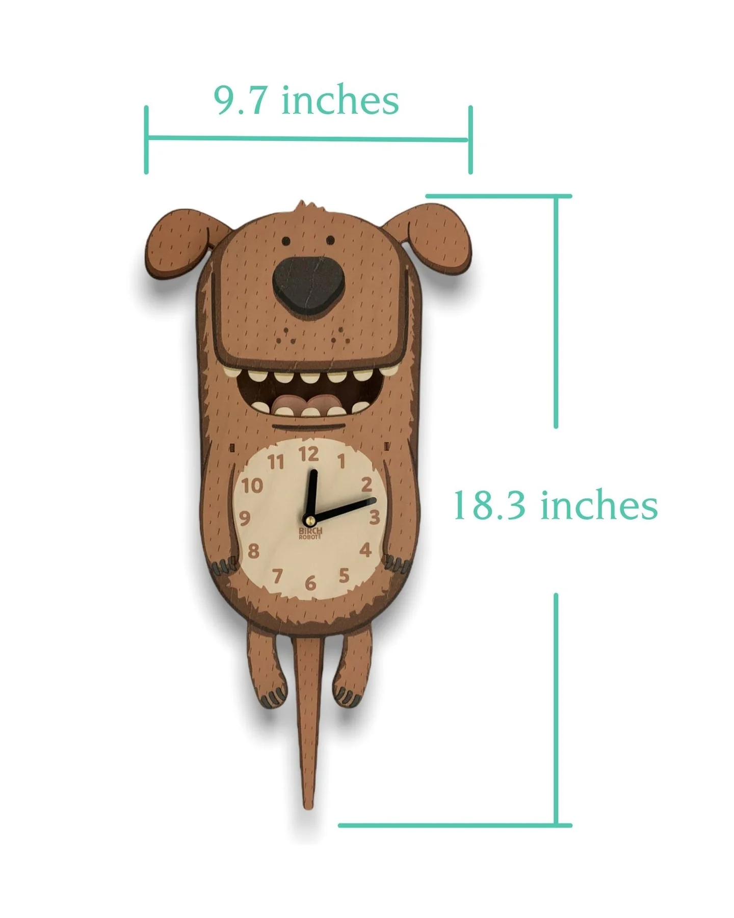 Pee Wee the Dog Double Pendulum Clock by Birch Robot - Image 4