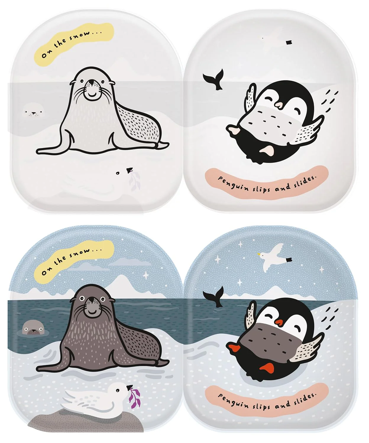 Penguin and Friends Shaped Bath Book by Wee Gallery - Image 2