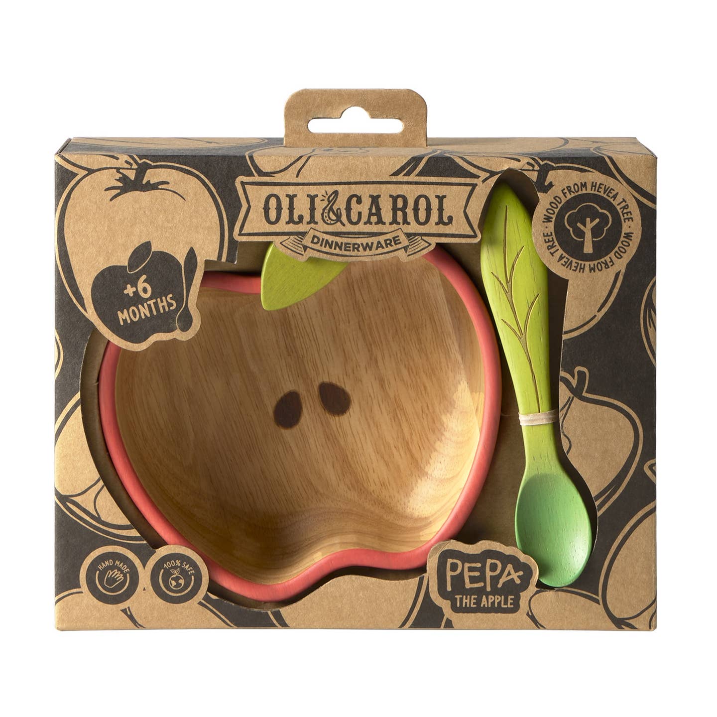 Pepa the Apple Bowl & Spoon Set by Oli & Carol - Image 4