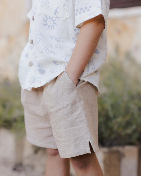 Perry Short - Heathered Cocoa by Rylee + Cru - Image 3