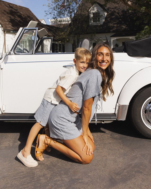 Perry Short - Marine Gingham by Rylee + Cru - Image 8