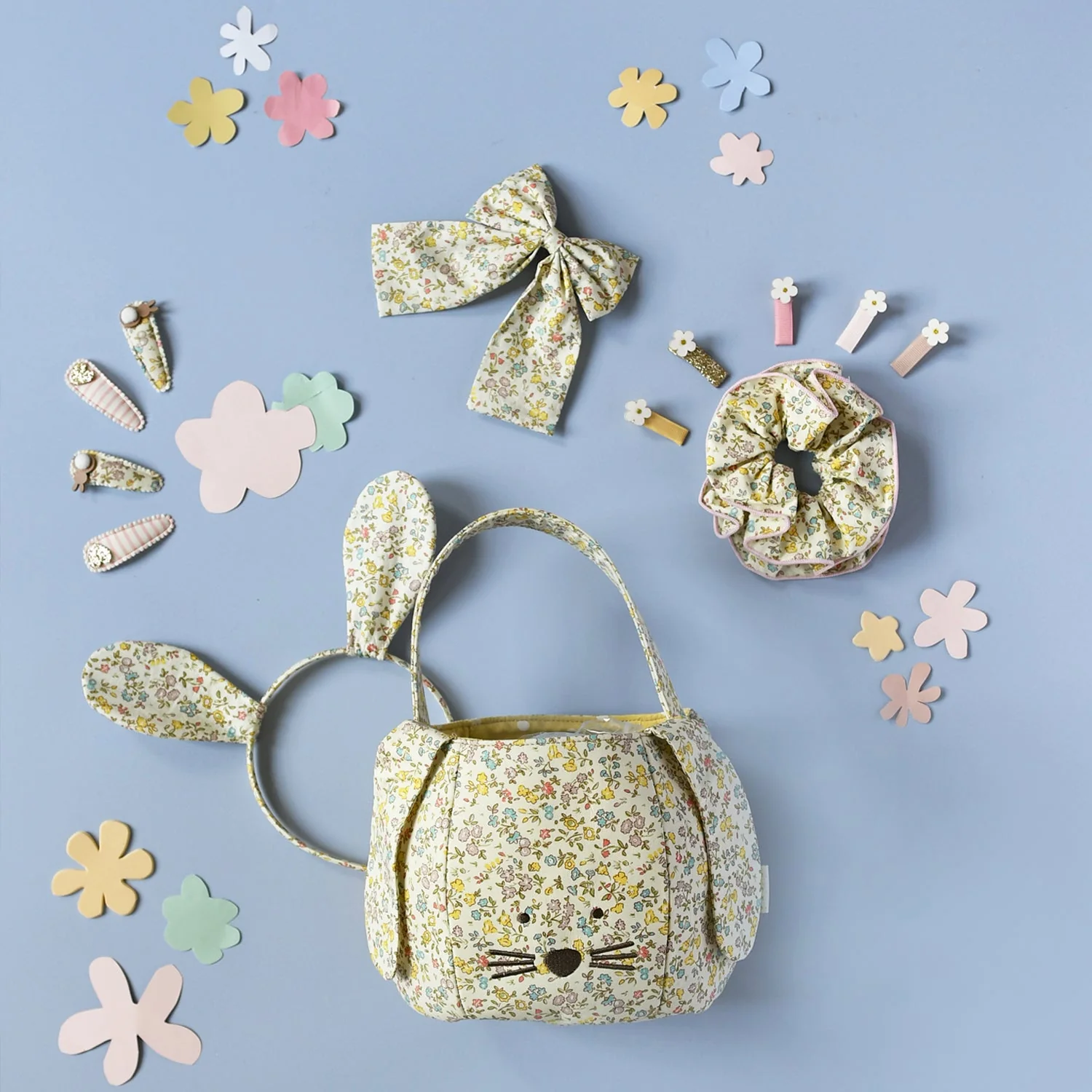 Petal Bunny Fabric Clip Set by Rockahula Kids - Image 3