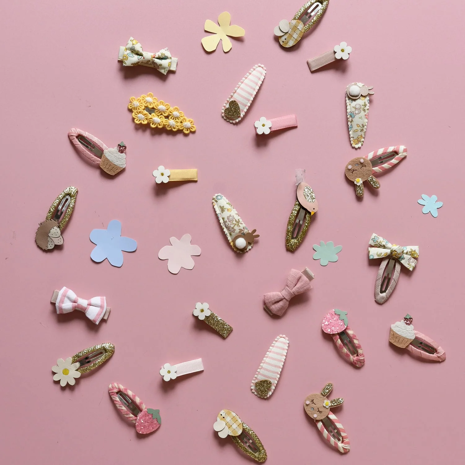 Petal Bunny Fabric Clip Set by Rockahula Kids - Image 4