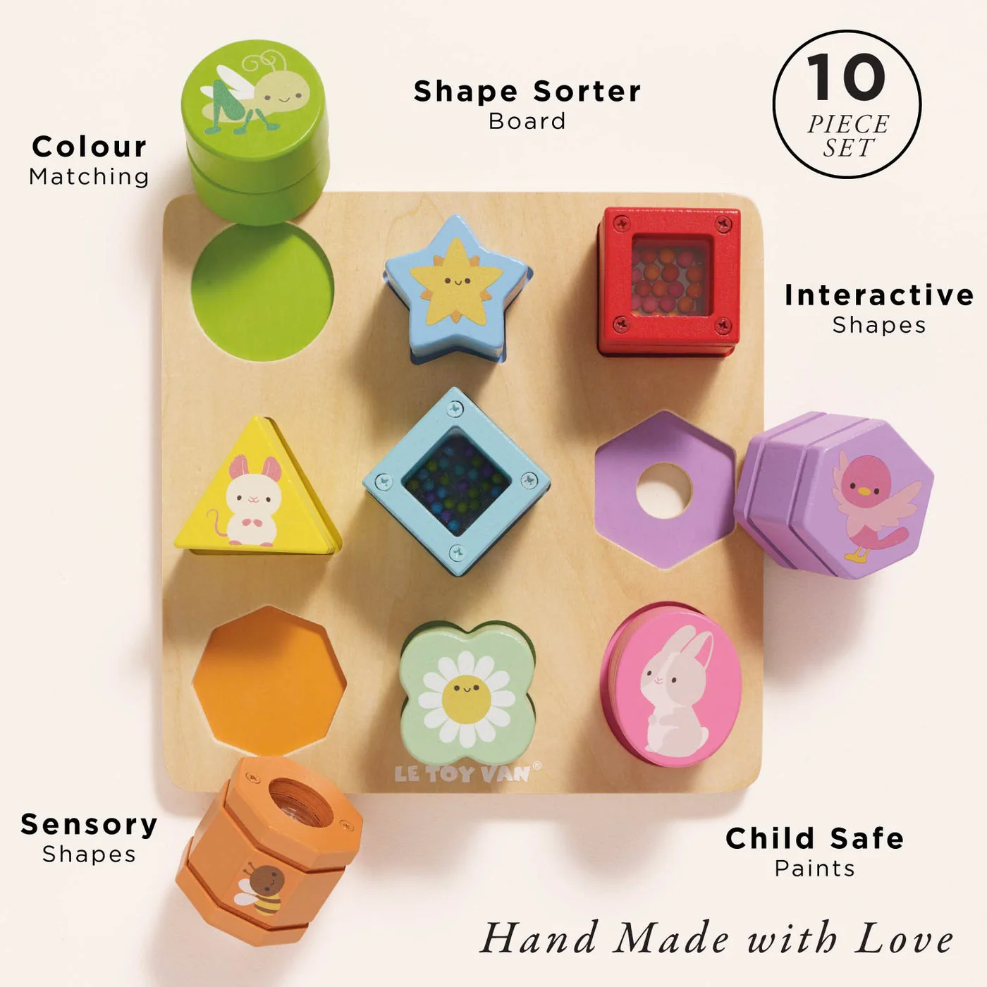 Rainbow Sensory Shape Sorter by Le Toy van - Image 3