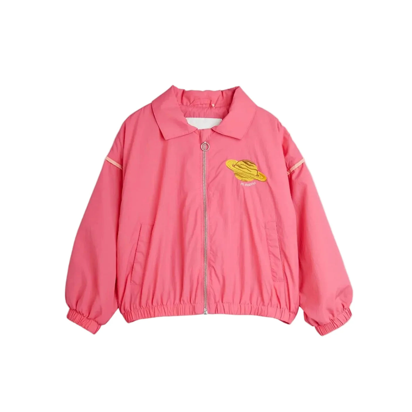 Planet Embroidered Nylon Jacket - Pink by Mini Rodini - FINAL SALE