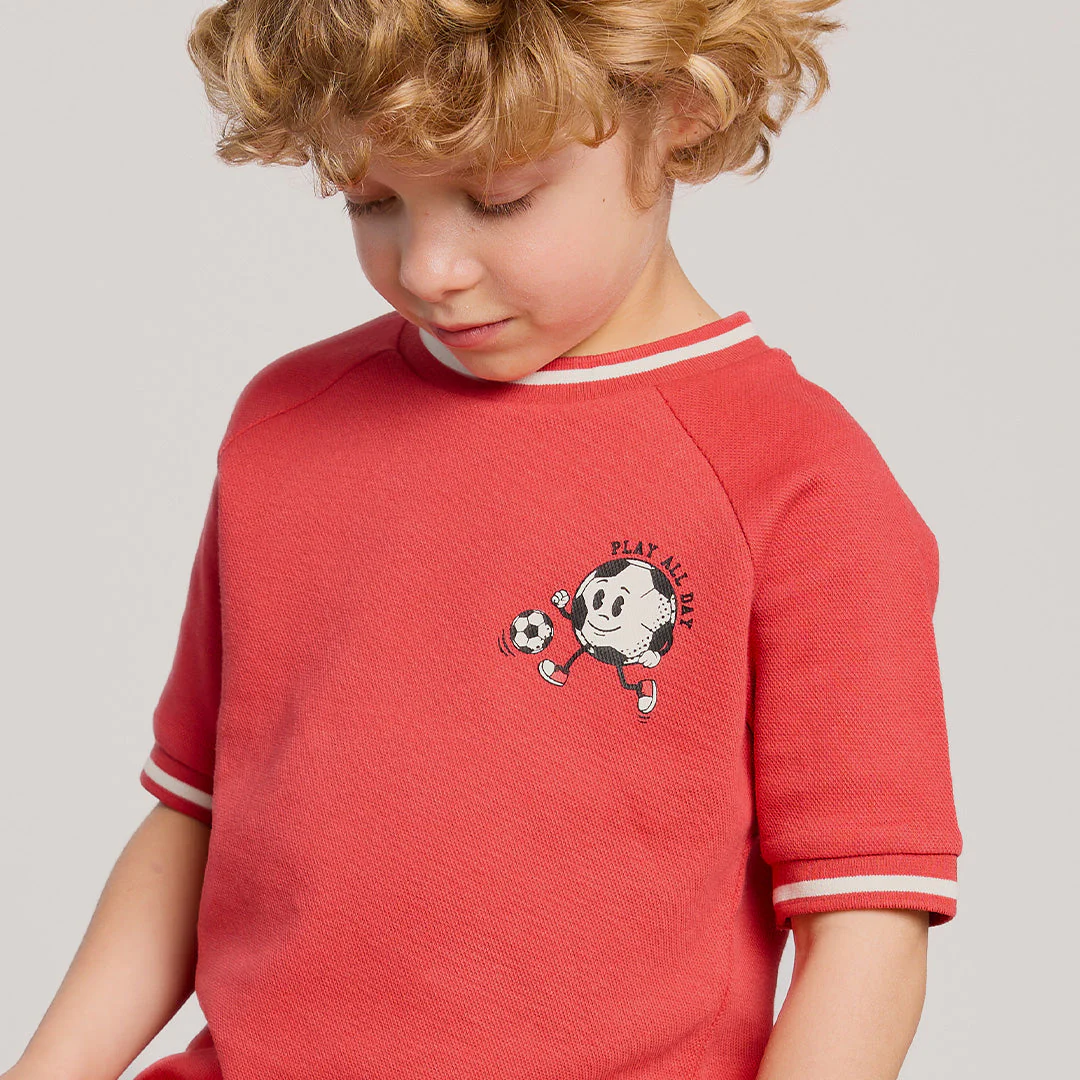Play All Day Soccer Jersey - Red by miles the label. - Image 2