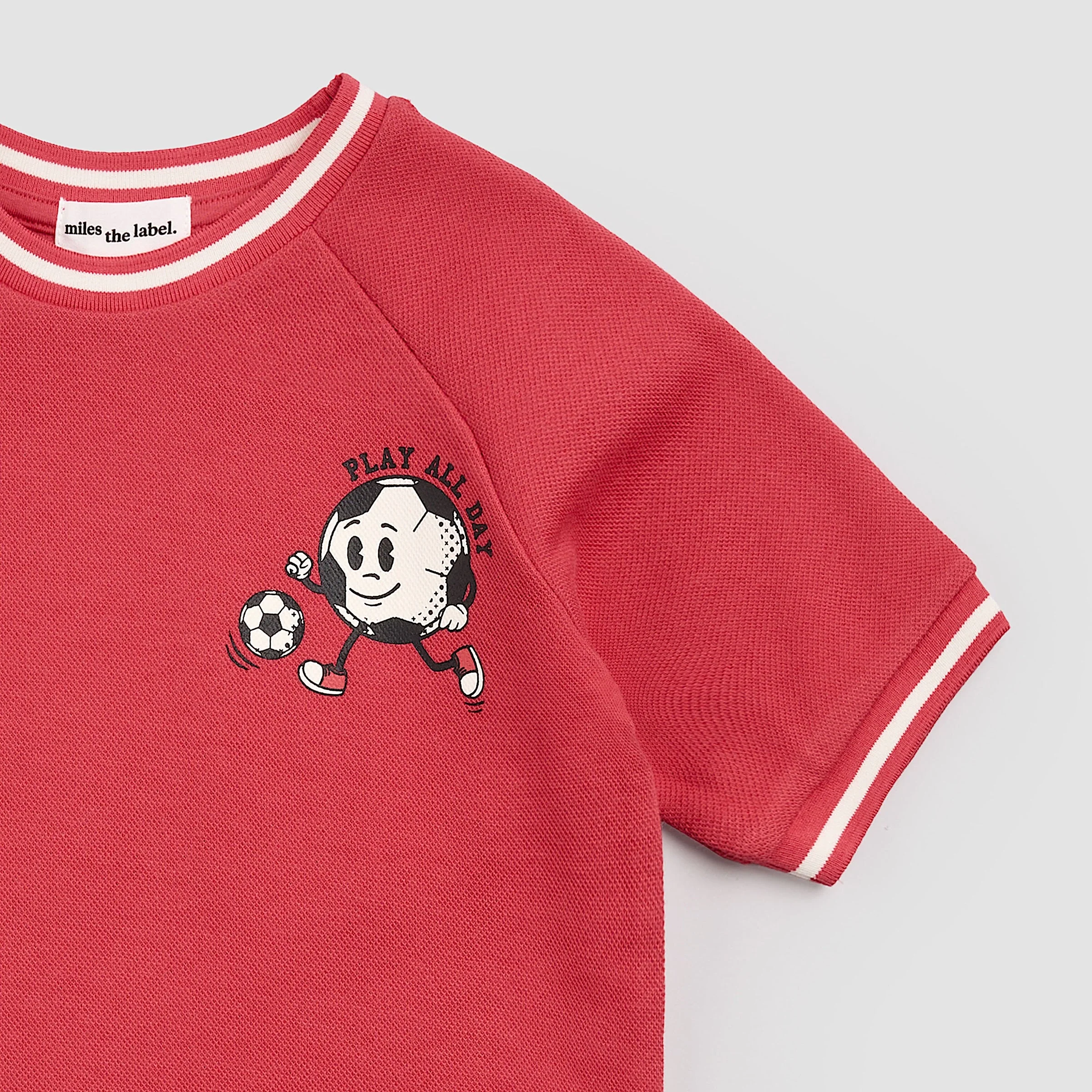 Play All Day Soccer Jersey - Red by miles the label. - Image 3