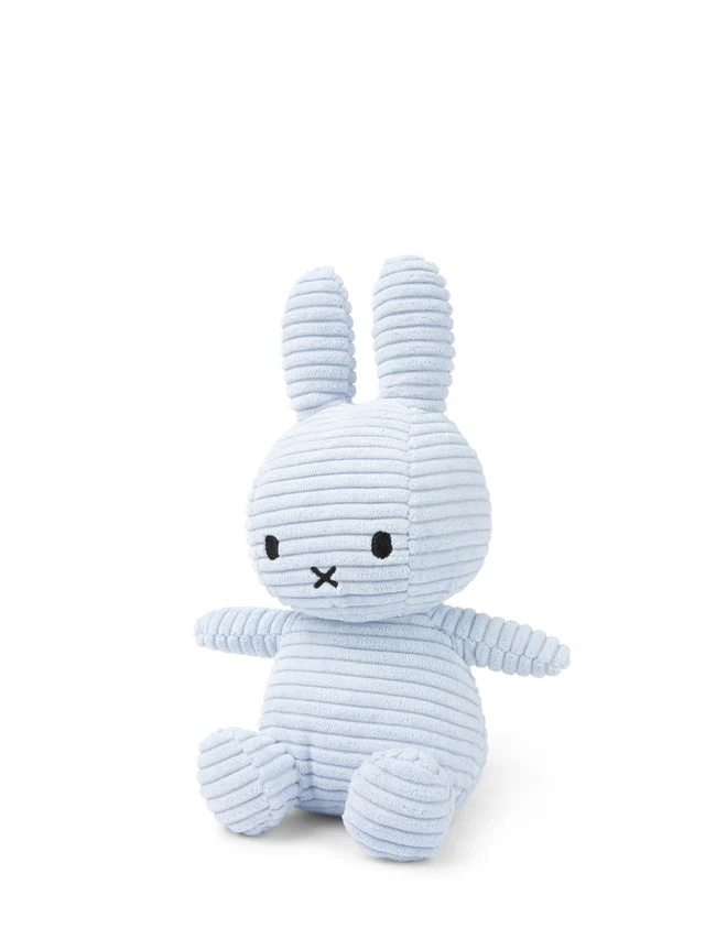 Plush Miffy Eco Corduroy 9" - Ice Blue by Bon Ton Toys - Image 4