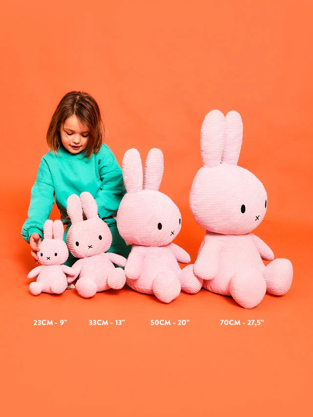 Plush Miffy Eco Corduroy 9" - Yellow by Bon Ton Toys - Image 4