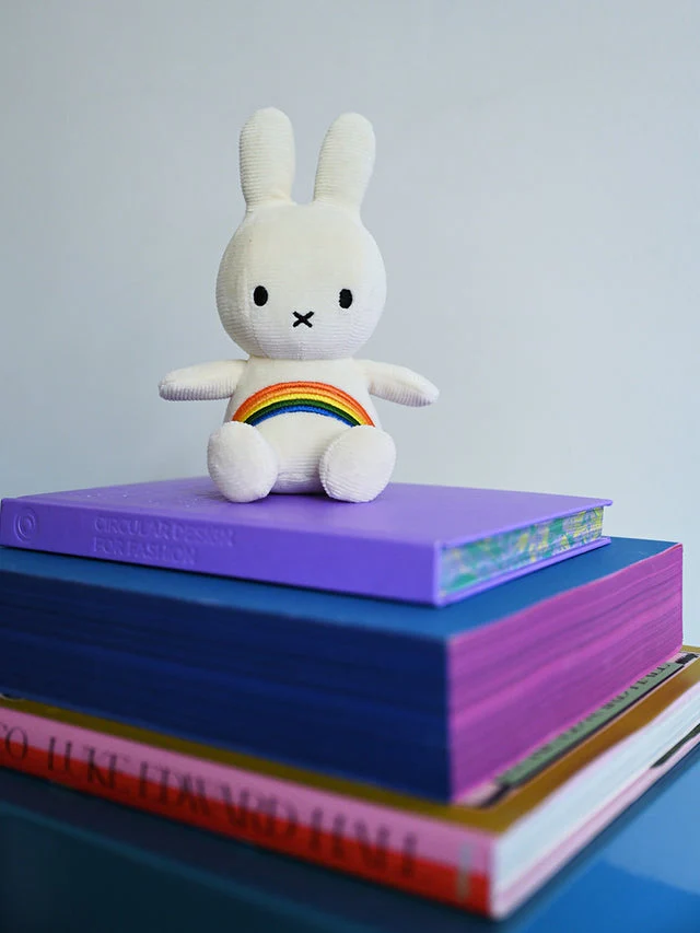 Plush Miffy Rainbow 7" - Off White by Bon Ton Toys - Image 2