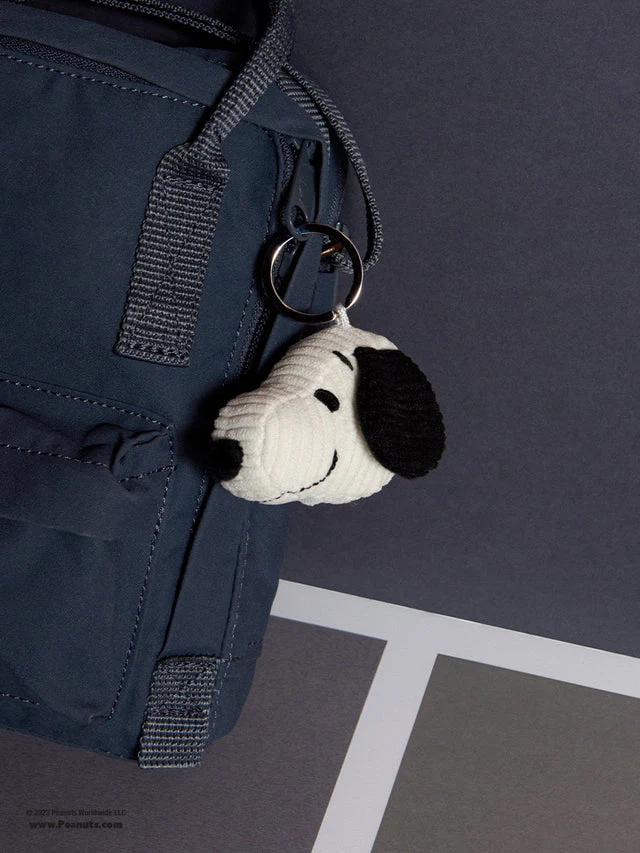 Plush Peanuts Snoopy Head Corduroy Key Chain 2" by Bon Ton Toys - Image 2