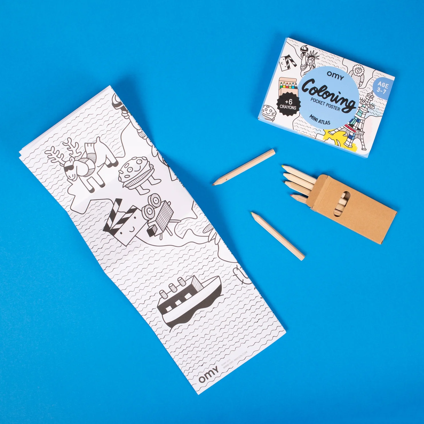 Pocket Coloring Kit - Atlas by OMY - Image 3
