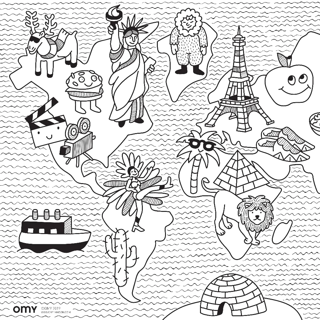 Pocket Coloring Kit - Atlas by OMY - Image 5
