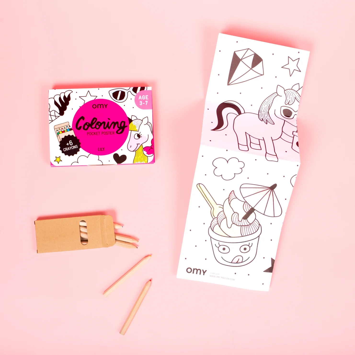 Pocket Coloring Kit - Unicorn by OMY - Image 3