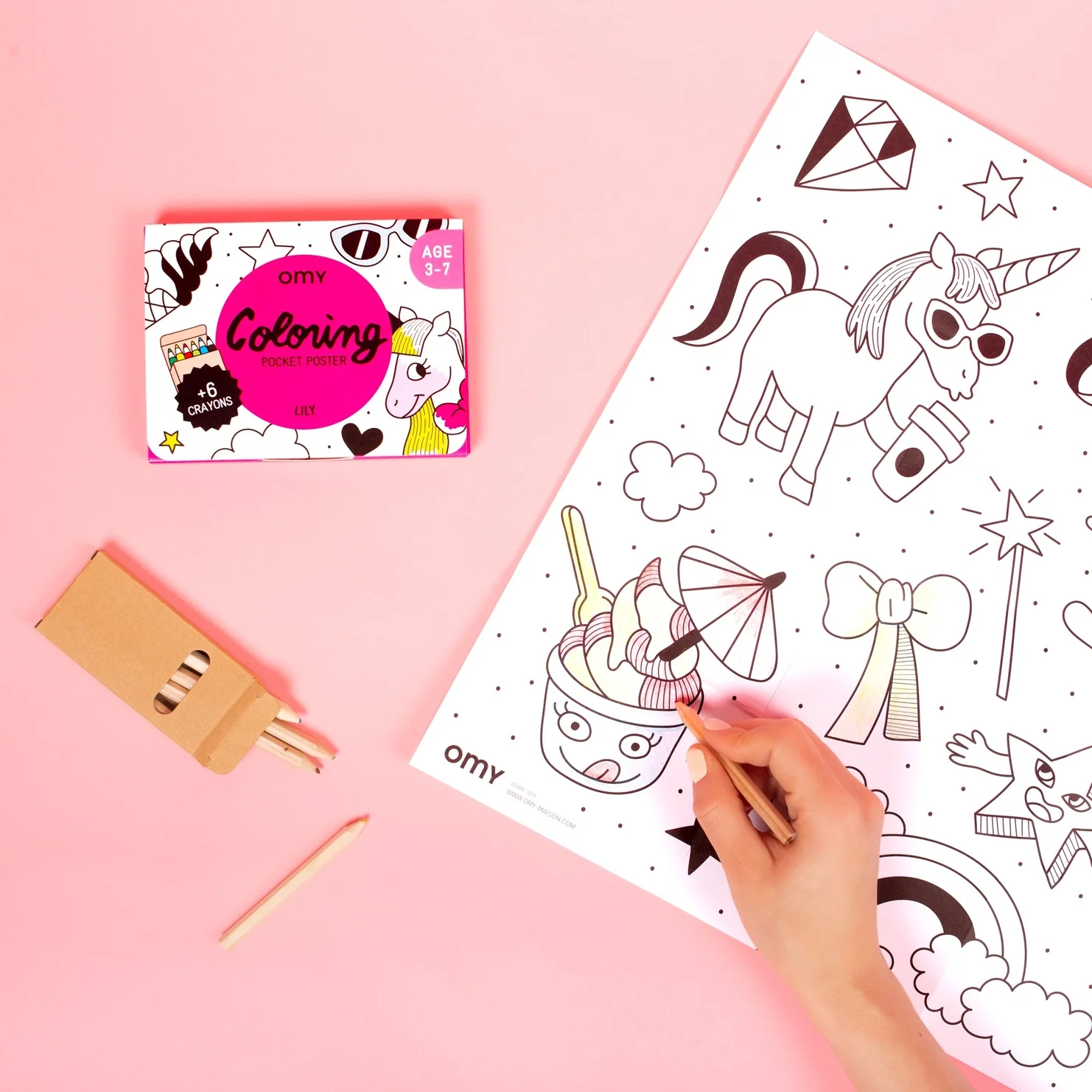 Pocket Coloring Kit - Unicorn by OMY - Image 4