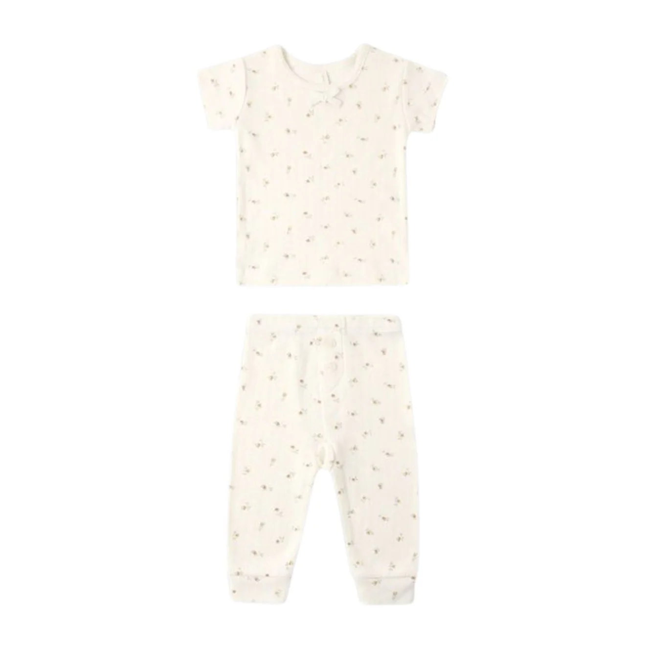 Pointelle Tee + Legging - Petit Fleur by Quincy Mae