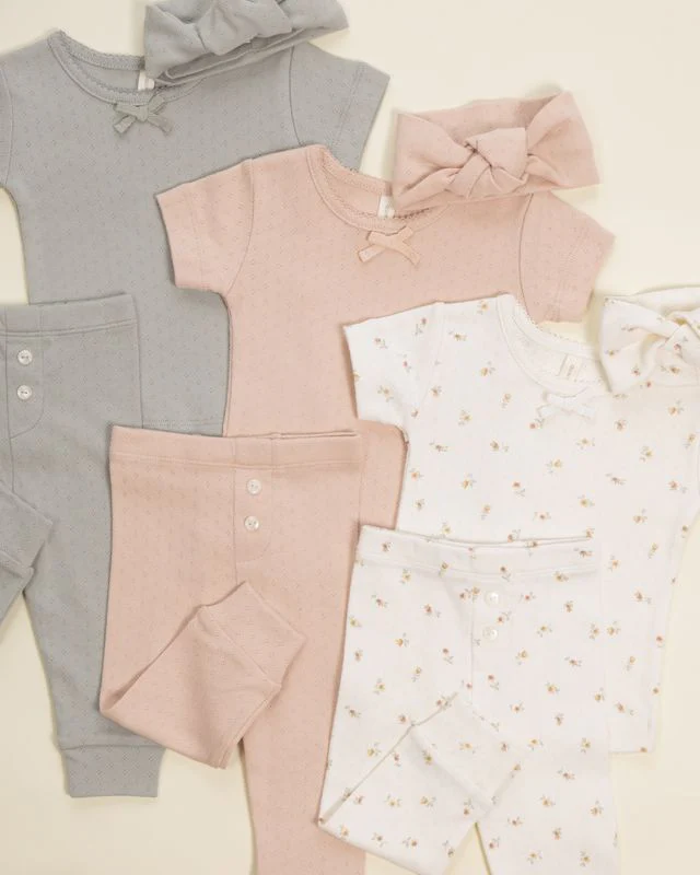 Pointelle Tee + Legging - Petit Fleur by Quincy Mae - Image 2
