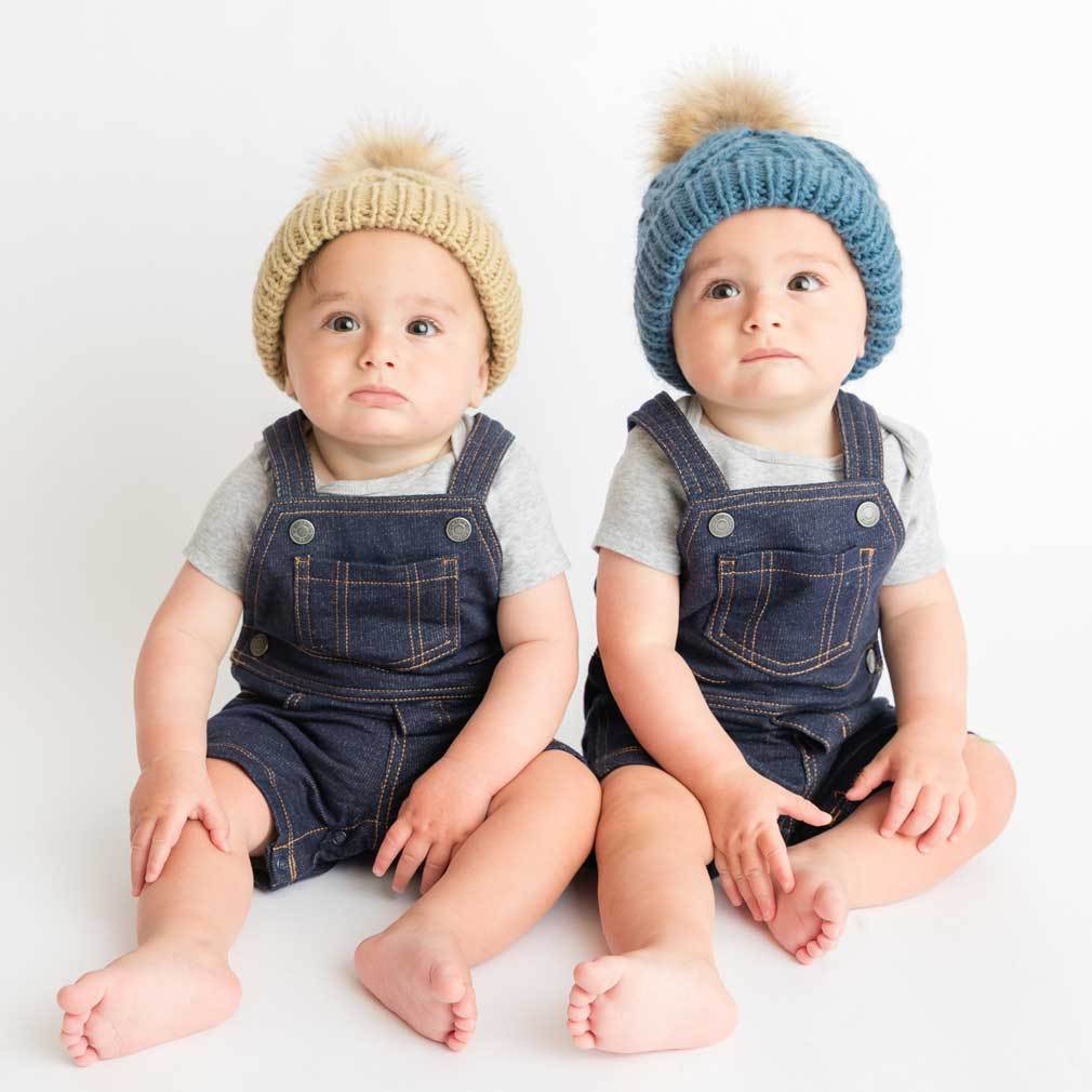 Pop Pom Knit Hat - Birch by Huggalugs - Image 3