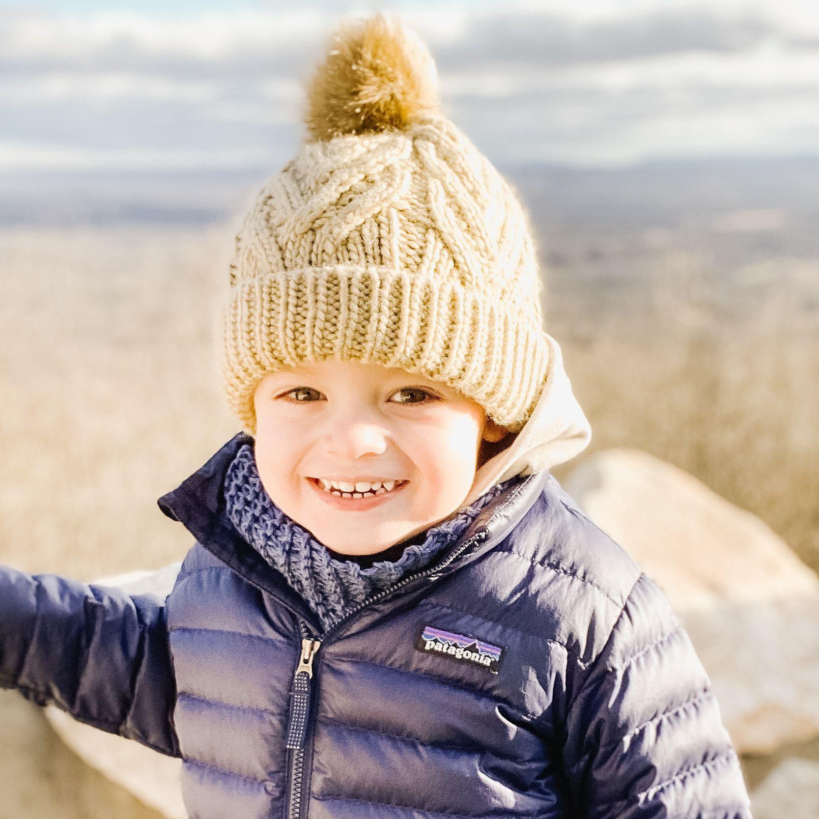 Pop Pom Knit Hat - Birch by Huggalugs - Image 4