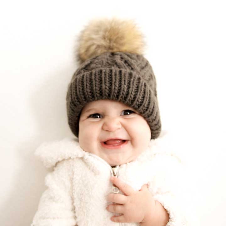 Pop Pom Knit Hat - Loden by Huggalugs - Image 4