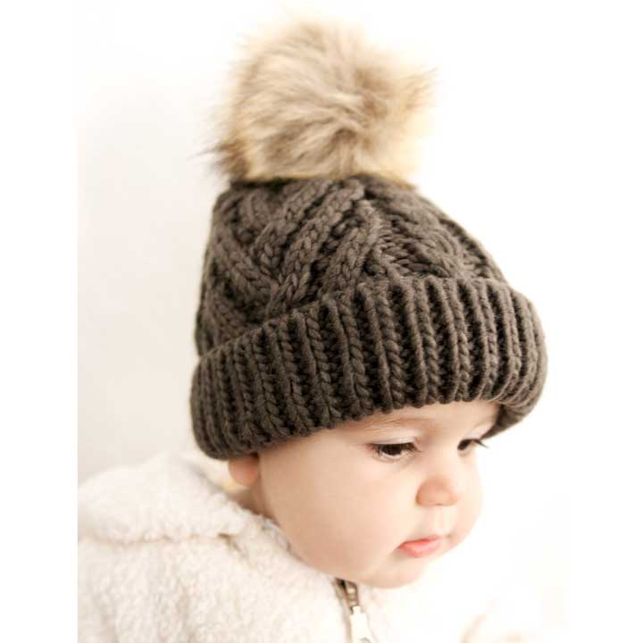 Pop Pom Knit Hat - Loden by Huggalugs - Image 5