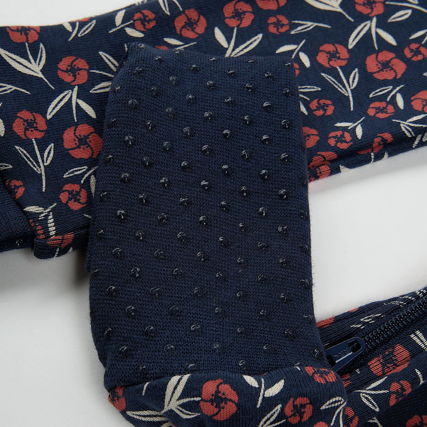 Poppy Floral Print on Dress Blue Convertible Sleeper by Petit Lem - FINAL SALE - Image 4