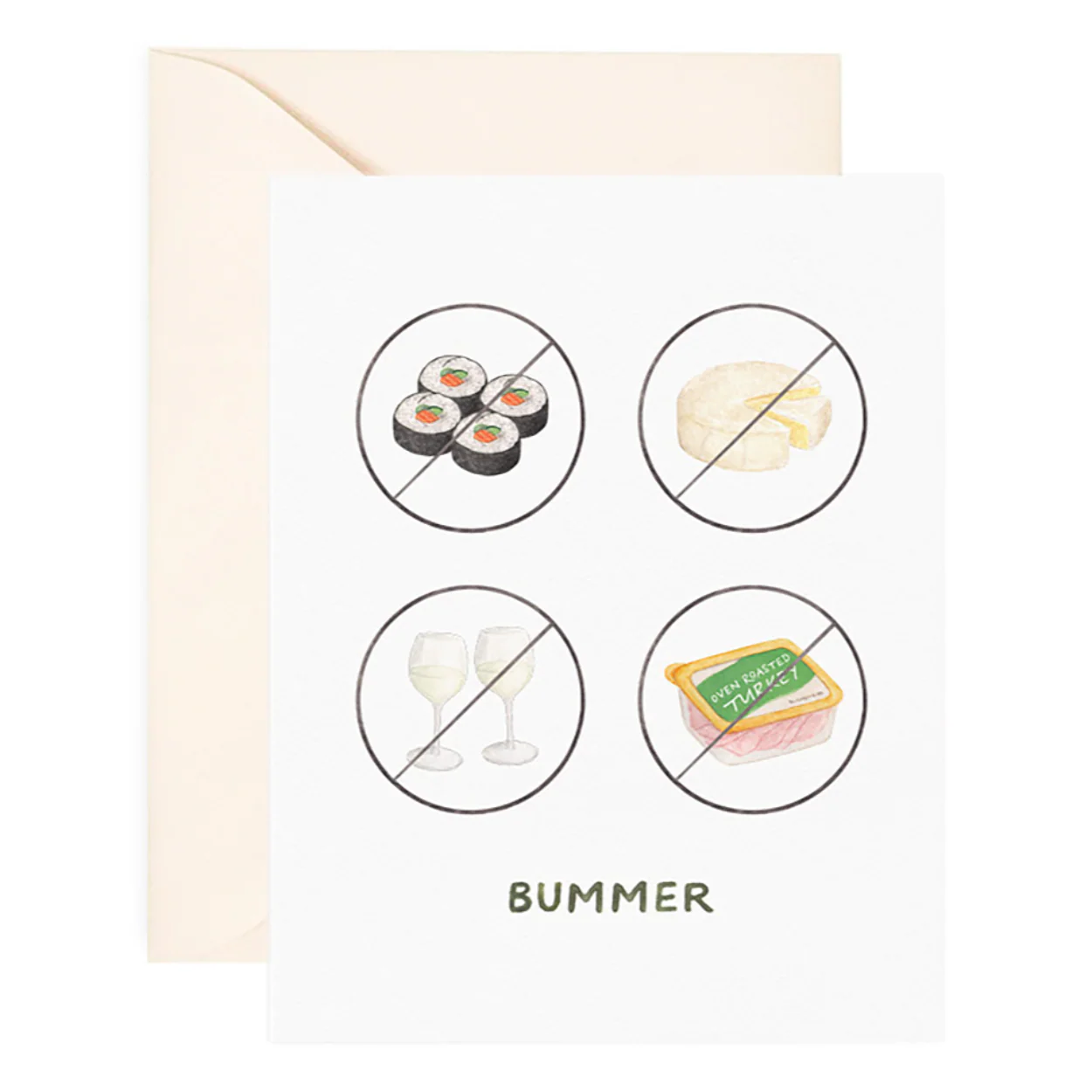 Pregnancy Bummers Baby Card by Amy Zhang