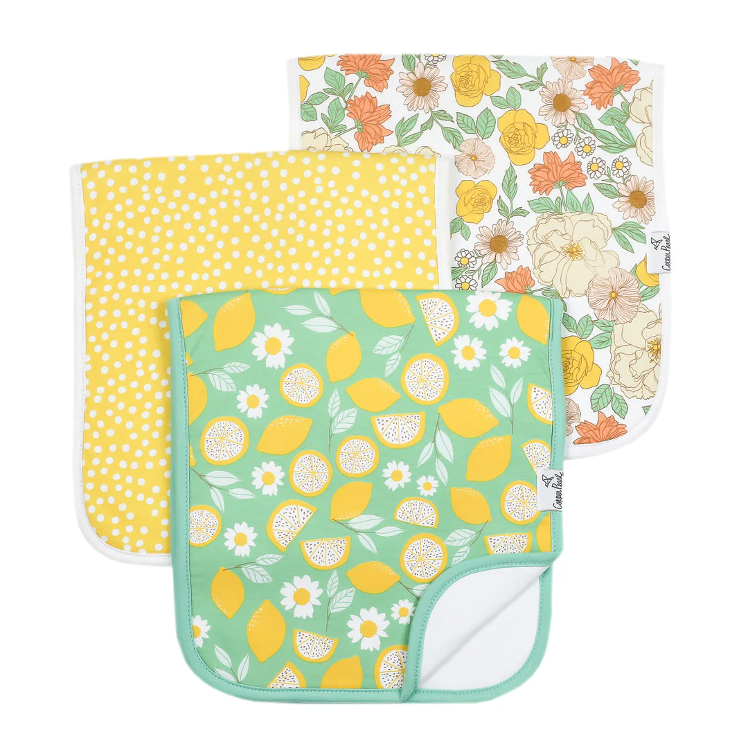 Premium Burp Cloths - Lemon by Copper Pearl