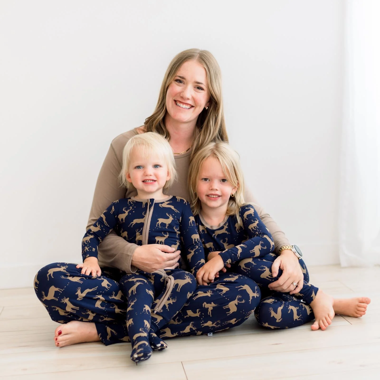 Print Footie with 2 Way Zipper - Peacoat Elk by Kickee Pants - FINAL SALE - Image 5