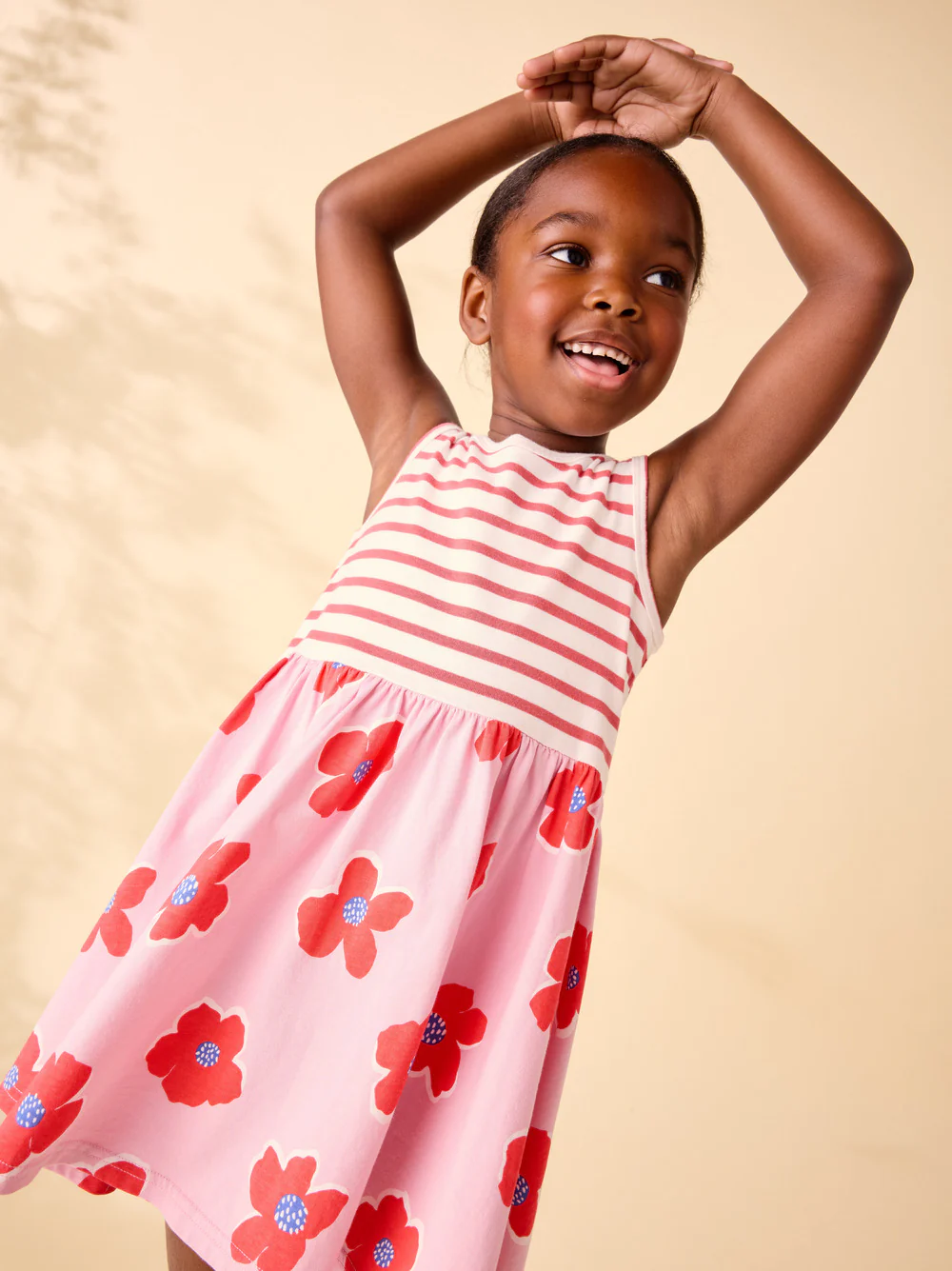Print Mix Tank Skirted Dress - Rock Floral by Tea Collection - Image 6
