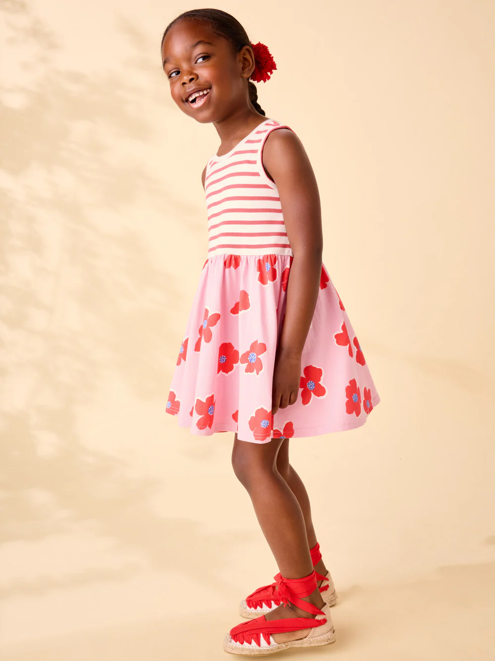 Print Mix Tank Skirted Dress - Rock Floral by Tea Collection - Image 8