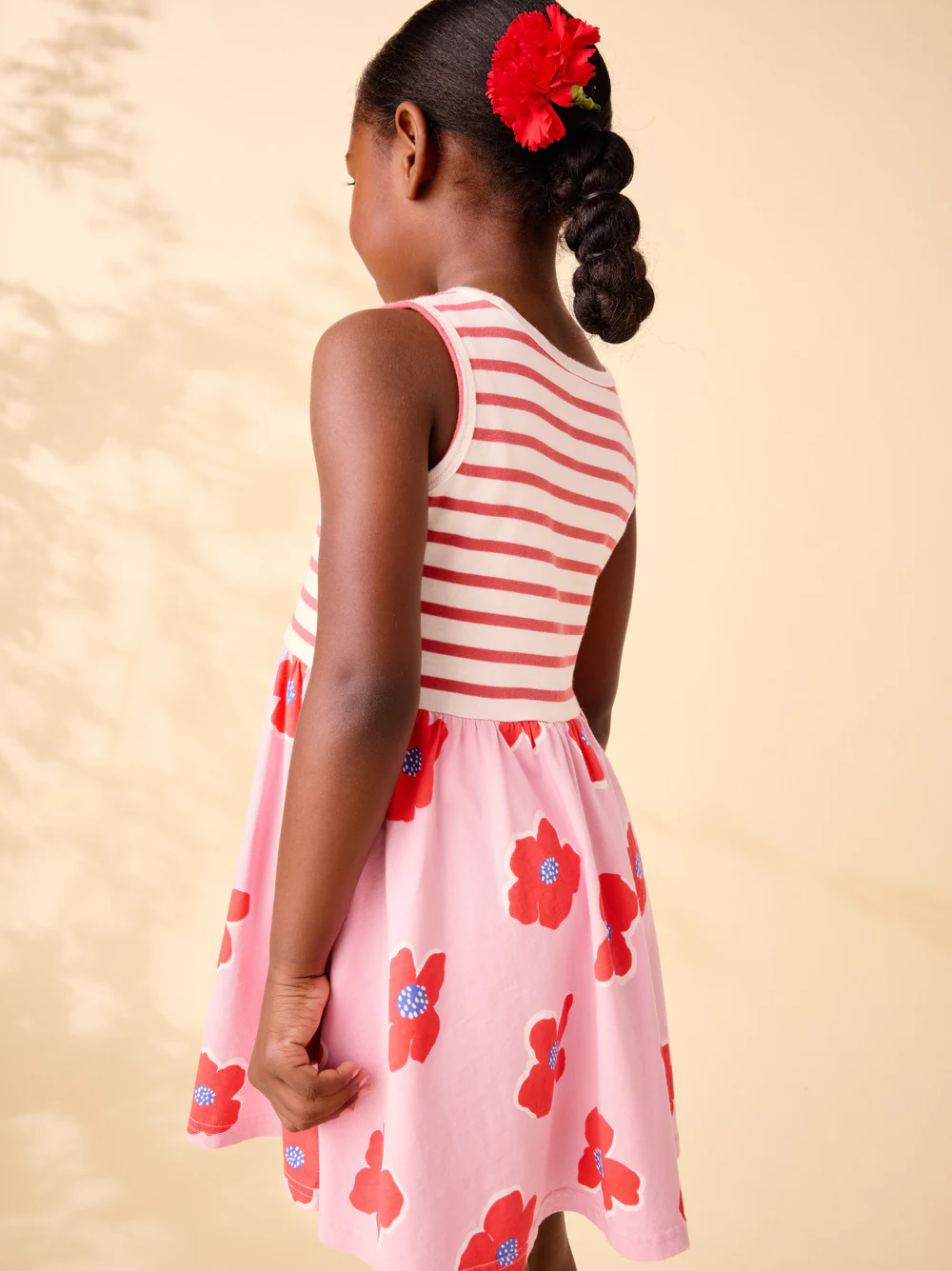 Print Mix Tank Skirted Dress - Rock Floral by Tea Collection - Image 9