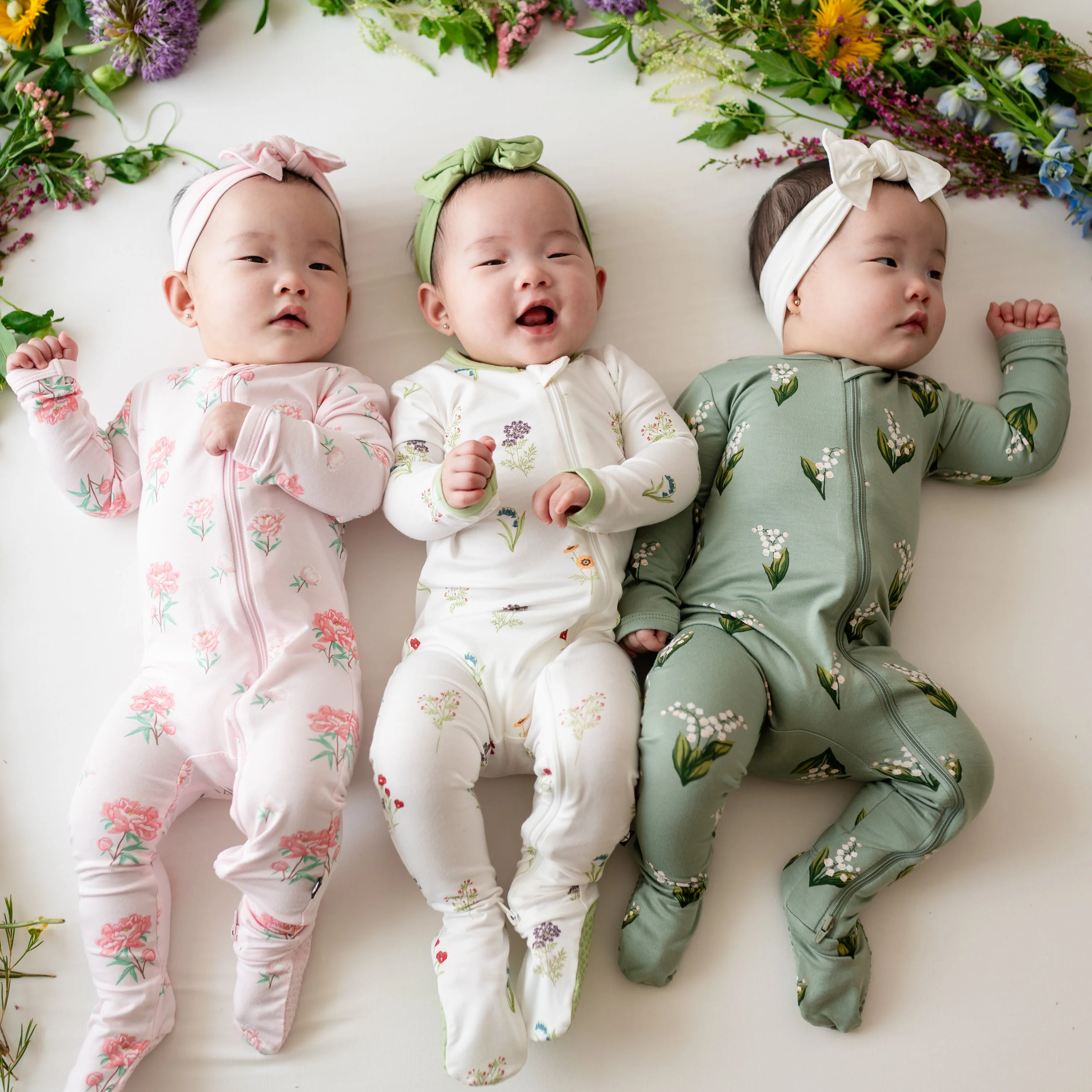 Printed Footie with Zipper - Wildflower by Kyte Baby - Image 6