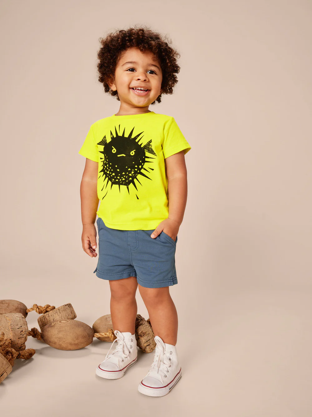 Puffer Fish Graphic Tee - Highlighter by Tea Collection FINAL SALE - Image 2